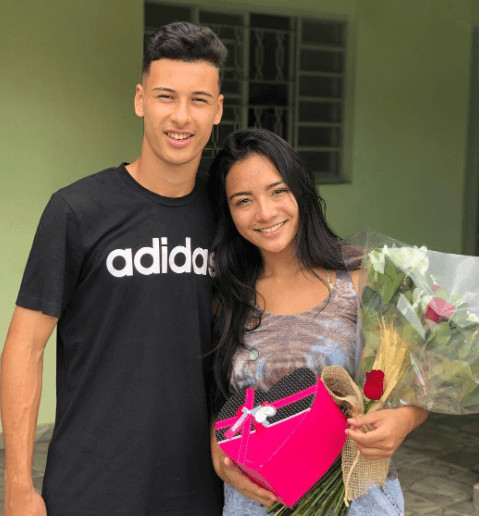 Gabriel Martinelli With His Girlfriend  Rachel Akemy